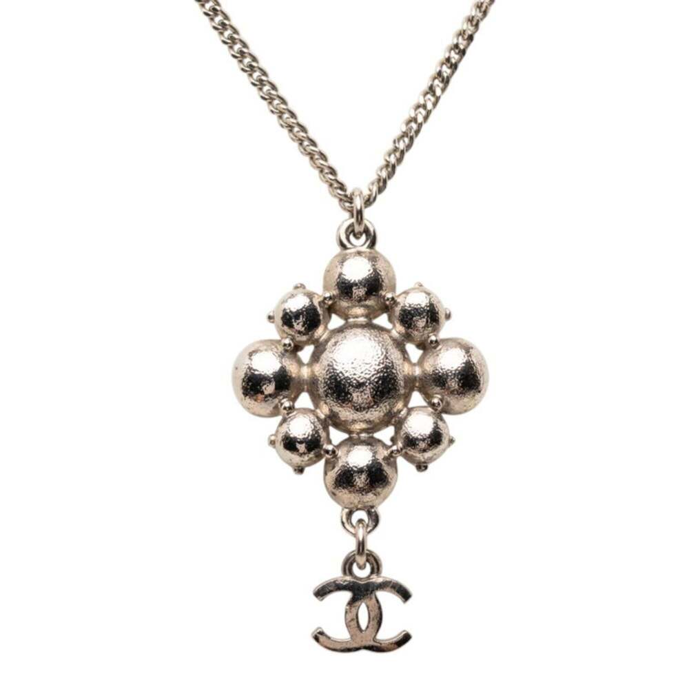 CHANEL Authentic Silver Logo Necklace - Picture 2 of 6